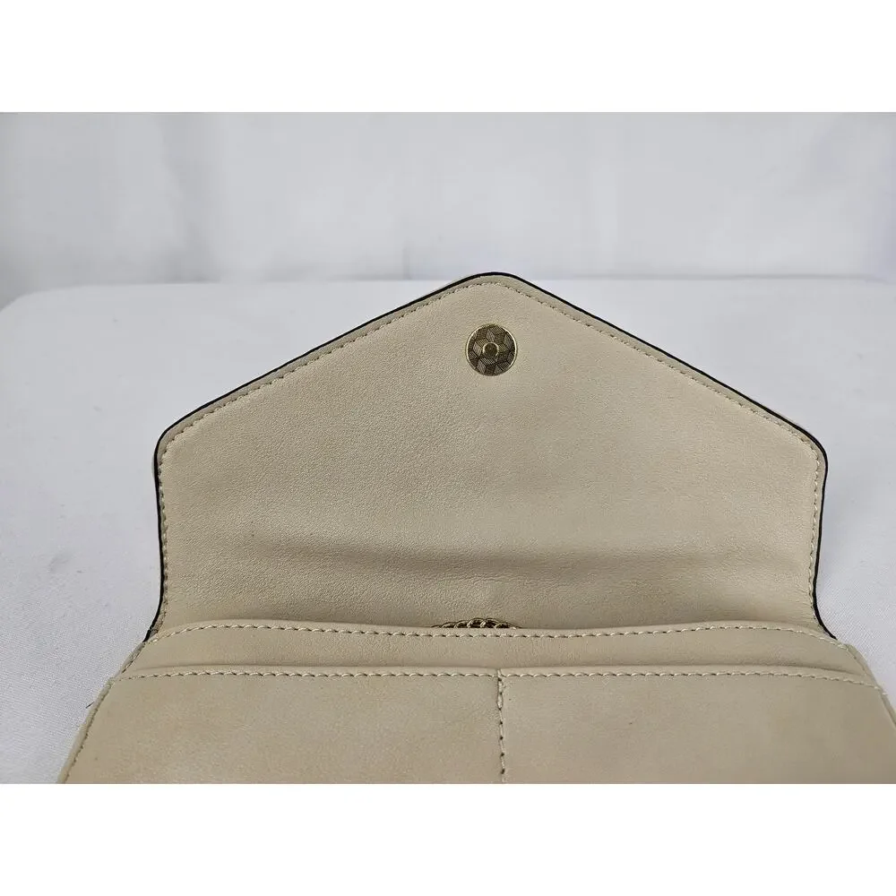 DANIELLE NICOLE SMALL SHOULDER PURSE – CREAM – STUDDED FLAP – GOLD CHAIN STRAP - Picture 8 of 12